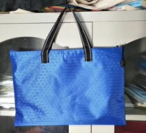 Ball Zipper Tote Bag Portfolio Bag Hand Pull Side PVC Fabric Conference Information Bag