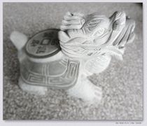 Stone carving blue stone spray faucet turtle spit water spray villa garden fountain Ancient garden water spray landscape ornaments