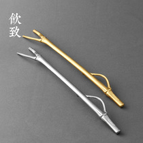Drinking iron pot fork silver pot anti-hot pot clip copper iron pot cover fork kung fu tea set metal tea ceremony spare parts