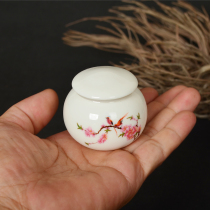  35ml Mini high-precision liquid full ceramic jar Cosmetic plaster Incense powder Food packaging porcelain bottle