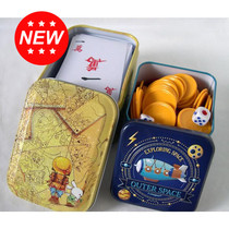 Dormitory travel frosted cloth waterproof plastic card poker Red Mahjong chips Tokens send iron box dice