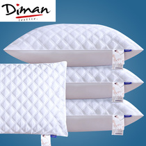 Hotel pillow Single double pillow a pair of household washable cotton feather velvet low protection cervical spine pillow high whole head