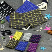 Cotton breathable sweat-absorbing large size plaid womens boxer underwear les neutral tt womens underwear safety pants
