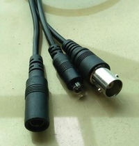 Analog white light surveillance camera tail line coaxial white light tail line monitoring tail wire with photoresistor