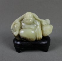  Shoushan stone carving decoration Bag Monk Maitreya Buddha Public boutique Natural universal life laughing coke man
