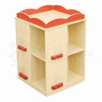 Taidi four-way book rack Maple pattern young children multi-functional solid wood cartoon animal shape bookcase hanging wall bookshelf