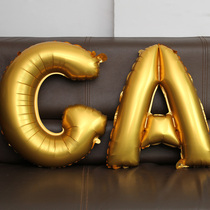 Bar annual large letter aluminum foil balloon wedding birthday confession supplies English decoration decoration