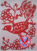 Magpie plum blossom paper-cut hand-engraved paper window flower pure hand-engraved paper wedding folklore double-sided red rice paper magpie dengmei