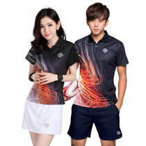 Group purchase Tang Shield badminton uniforms mens and womens tennis uniforms summer short-sleeved couples table tennis uniforms printing competition