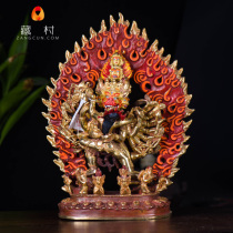 Tibetan Buddhist Mizong Buddhist Buddhas at the mercy of Nepal Handmade 8-inch pure bronze semi-lau Kim Daweed Buddha statue