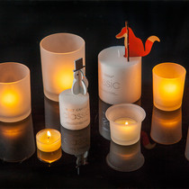 Simple space frosted glass candlestick simple Joker Candlestick homestay cafe bar for bar