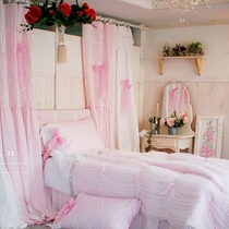 Bedding four seasons quilt cover Pink romantic gentle princess bedding four-piece set can be customized other colors
