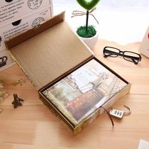 Golden Valley Notepad Boxed Password Notepad hardcover hard copy notebook European retro with lock diary