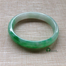 Myanmar natural old pit A goods Jade jade bracelet ice glutinous white ground jade bracelet with certificate KC399