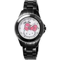 Hello Kitty Fashion Pop Drill Design Watch - White x Black 35mm