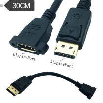 Gold-plated DP extension cord male-to-female interface displayport HD adapter cable display cable short wire