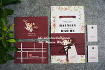 ★ Wedding products A flower wedding dress★Customizable European-style Korean personalized wedding wedding card invitation invitation Wedding invitation