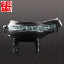Bronze Mid-autumn Festival Antique Unearthed cultural relics Antique Bronze ornaments Business gifts Home accessories