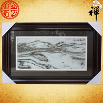 Natural marble painting Yunshan Huancai hanging screen folding screen office Home Qishi ornamental stone pattern stone