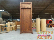 YL003 Chinese antique gate Villa solid wood gate retro rural courtyard door Double open door Villa wall door