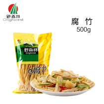 Wild forest bean curd bean products Tofu skin yellow bean curd bamboo dry goods farm homemade oil bean curd 500g