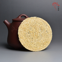 Natural Loofah loofah pot pad Teacup pad Loofah pad Loofah cup mat Tea ceremony accessories Loofah tea mat