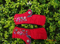 Pure hand embroidered seedlings embroidery pieces old embroidery folk embroidery pine peach * flower embroidery piece 152 two pieces Price