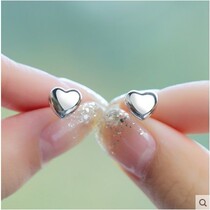 South Korea S925 silver Love earrings female temperament Korean style simple student temperament sweet heart gift to girlfriend