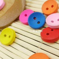 Color wood button button Childrens baby sweater button button diy decorative button Hand painting making material