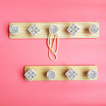 Practical Nordic decorative adhesive hook wooden door coat hook wall adhesive hook wall hook Hook tile hanger creative home