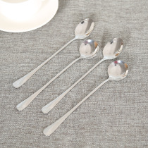 Korean creative stainless steel long handle spoon environmental protection office coffee spoon mixing spoon long soup spoon