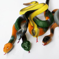Xibao Halloween April Fools Day gift Animal model simulation snake Fake Rattlesnake scary tricky props Childrens toys
