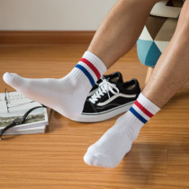 Zoyin summer Quan Zhilong striped pure cotton towel bottom mens and womens skateboard short tube trend sports style couple socks