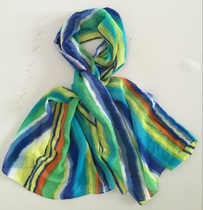 Gift Rainbow Scarf Scarf About Colorful Vertical Stripes