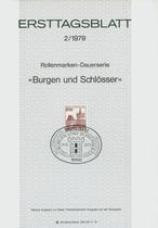 West Berlin 1979-2 Castles and Palaces Birth Paper First Day Commemorative Postmark