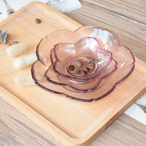 Japanese creative cherry blossom sauce cute small bowl cherry blossom glass sauce sauce petal sauce dessert bowl