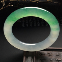 High-end ice seed Green round jade bracelet old pit a cargo Myanmar jade bracelet collection with certificate Jade female