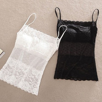 Summer sexy long style anti-walking light lingerie lace beating bottom thin and transparent wrap chest harness wrap with chest harness Vest Smears