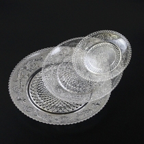 Only real special department store plastic crystal transparent KTV bar plate snacks snack plate spit bone fruit plate