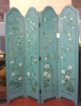 New Chinese classical Mediterranean furniture hand painted furniture screen of butterfly bird pattern partition screen N716