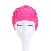  Comfortable long hair swimming cap solid color swimming cap suitable for men and women does not hurt hair does not strangle the head high elasticity swimming hot spring