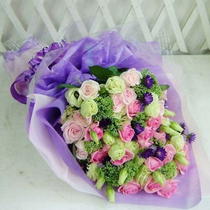 Jiading flower shop sends flowers pink roses Platycodon grandiflorum flowers in the same city Shanghai Hongkou Wuyi County marriage proposal for Tanabata