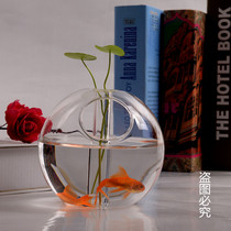 Creative transparent glass fish tank hydropony glass vase home decoration pendulum