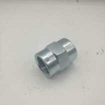 G1 2--G1 2 high pressure pair end straight threaded inch 14 tooth hydraulic iron joint white zinc plated 4 minutes inner wire