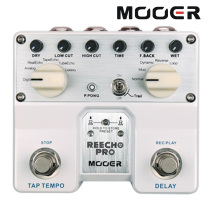 Mooer Twin Series REECHO Pro Digital Delay Effect Sends Power + Cable