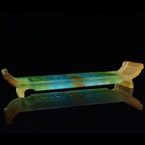 Taiwan ancient french glass lotus gongtai Buddhist hall water supply cup holy water cup base for cup case desk cup seat cup holder