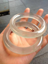 High-end jadeite bracelet old pit A cargo ice species glass floating green violet Burmese jade bracelet jade bracelet