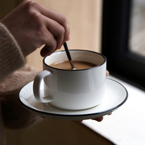 WUXIN European ceramic coffee cup and saucer set Simple creative water cup Tea cup Afternoon tea tea set Mug
