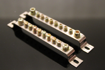 Brass nickel plated ground row copper row bridge type ground Row terminal ten position zero row 10 hole 2*20