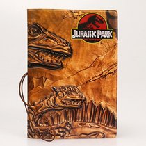 Jurassic Park dinosaur passport cover fashion personality passport bag Cartoon retro ID card bag Travel passport holder